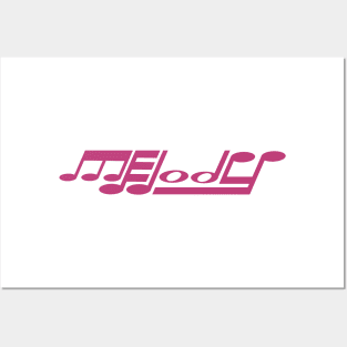 Melody Word Art Magenta Posters and Art